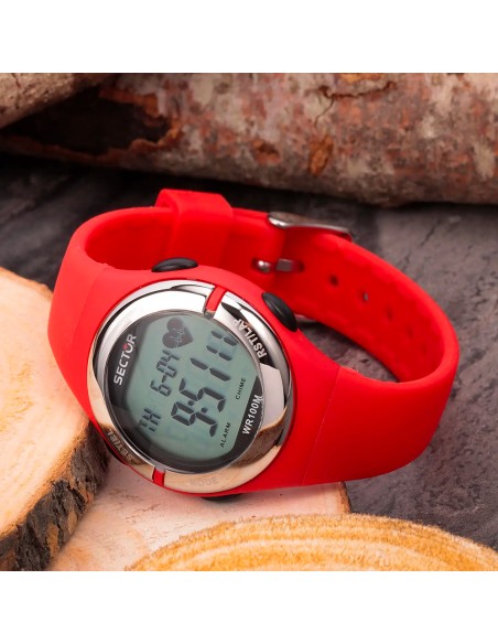 Orologio SECTOR Ex-25 digitale gomma / rosso