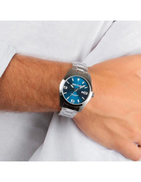 Orologio SECTOR uomo 245 datario acciaio / blu