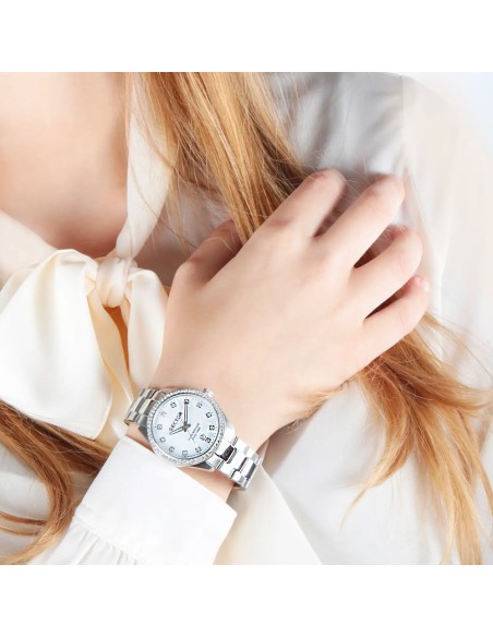 Orologio SECTOR donna 120 datario acciaio / madreperla