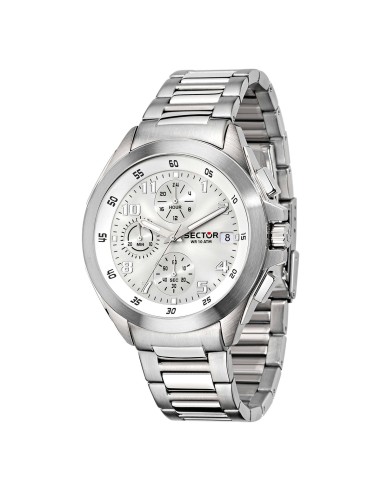 Orologio SECTOR uomo 720 chrono acciaio / bianco