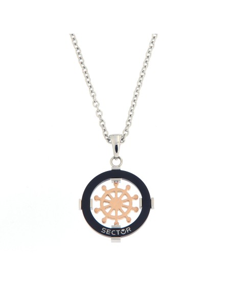Collana SECTOR uomo Marine acciaio / rosa dei venti
