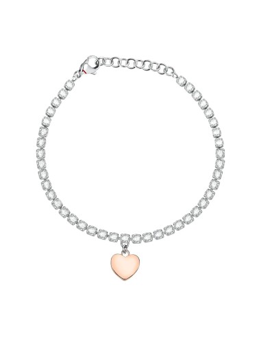 Bracciale SECTOR donna Tennis cuore oro rosa...