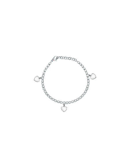 Bracciale SECTOR donna Tennis 3 cuori / cristalli bianchi