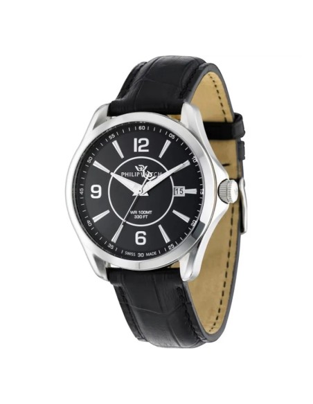 Orologio PHILIP WATCH uomo Blaze data pelle nero