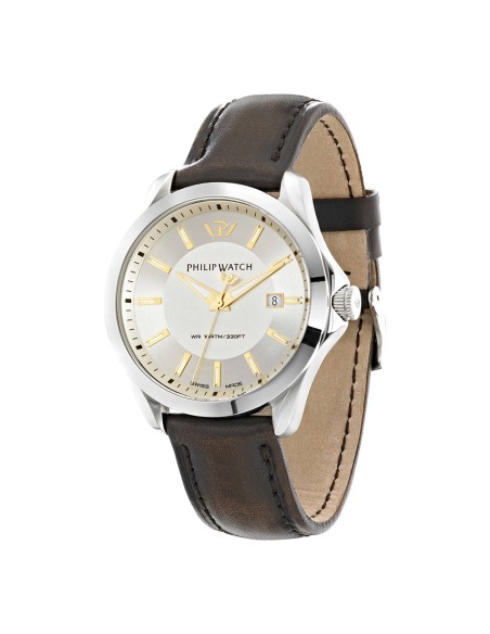 Orologio PHILIP WATCH uomo Blaze data pelle marrone