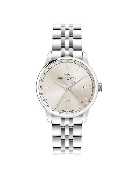 Orologio PHILIP WATCH uomo Anniversary GMT acciaio / champagne