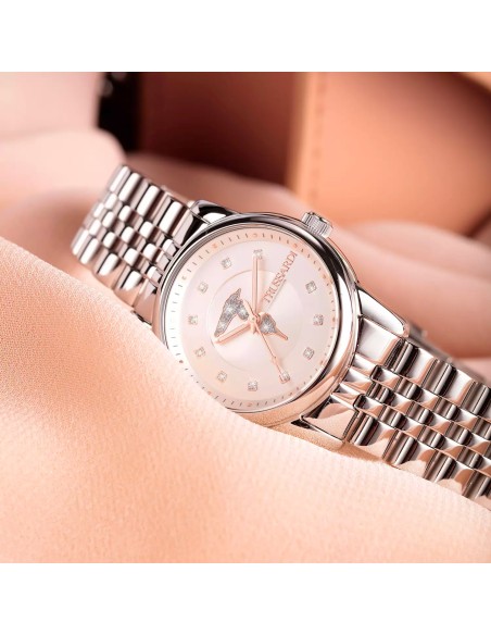 Orologio TRUSSARDI donna T-joy acciaio / bianco strass