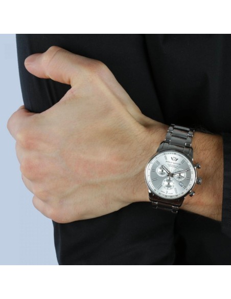 Orologio PHILIP WATCH uomo Kent cronografo acciaio / bianco