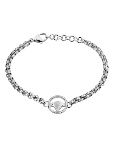 Bracciale MASERATI uomo acciaio logo