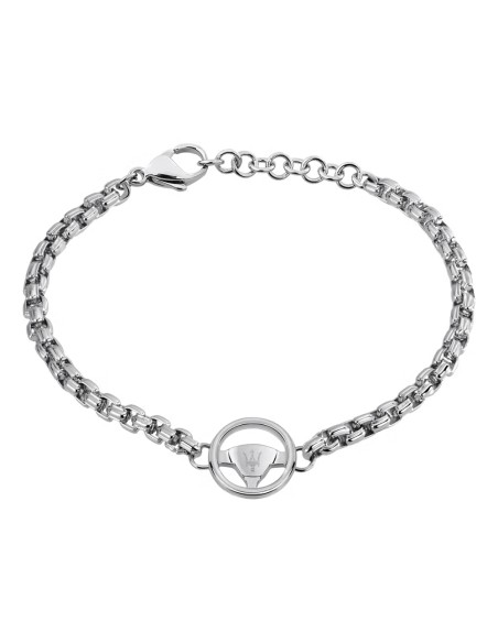 Bracciale MASERATI uomo acciaio logo