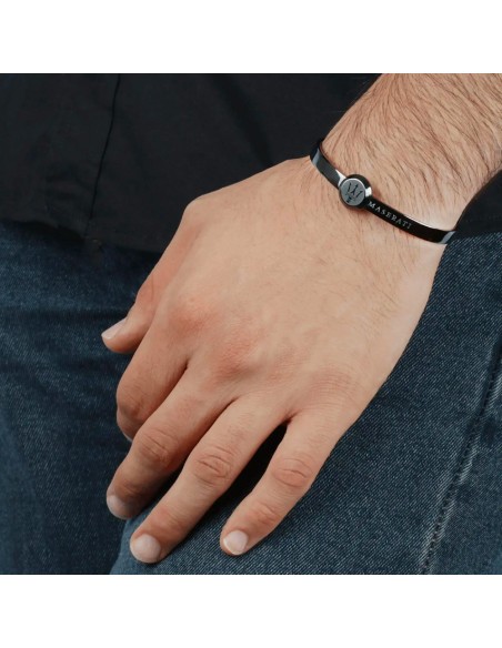 Bracciale MASERATI uomo bangle acciaio nero