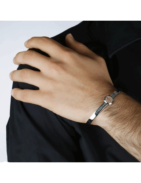 Bracciale MASERATI uomo bangle acciaio / oro rosa