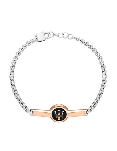 Bracciale MASERATI uomo acciaio oro rosa / logo