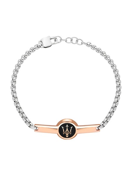 Bracciale MASERATI uomo acciaio oro rosa / logo