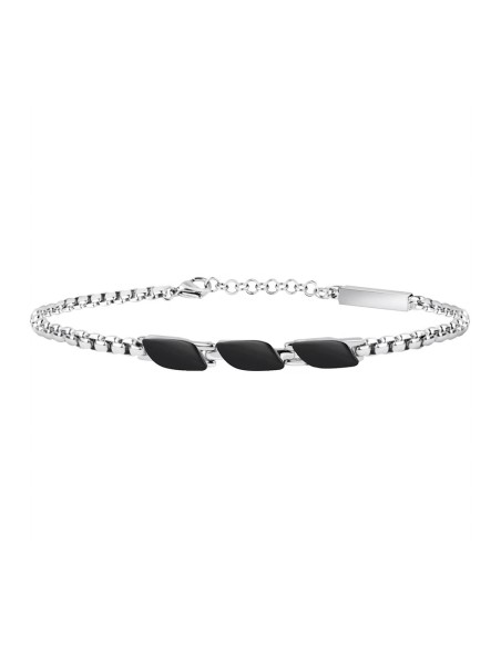 Bracciale MASERATI uomo Signature acciaio / nero
