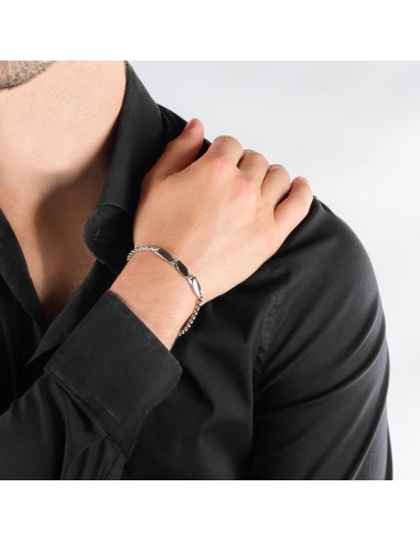 Bracciale MASERATI uomo Signature acciaio / nero