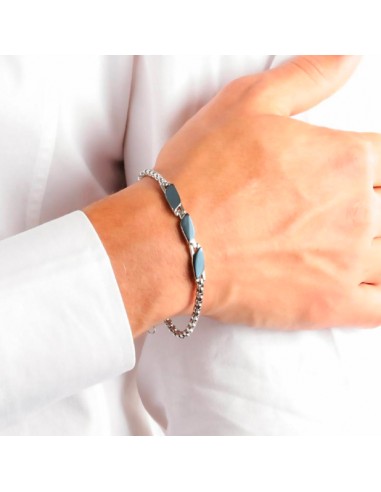Bracciale MASERATI uomo Signature acciaio / blu