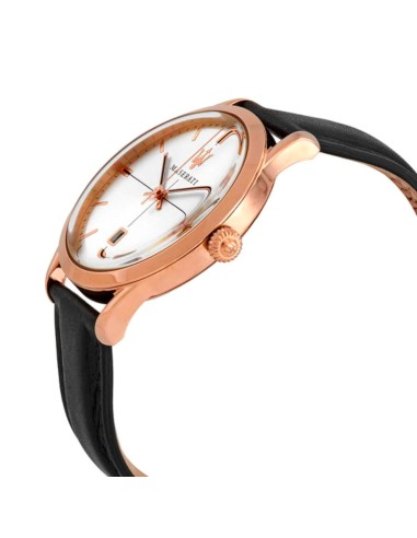 Orologio MASERATI uomo Ricordo data pelle nero...