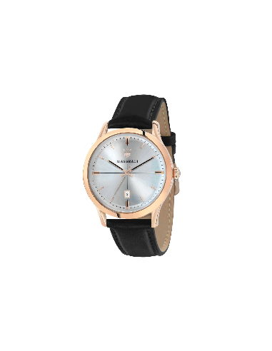 Orologio MASERATI uomo Ricordo data pelle nero...
