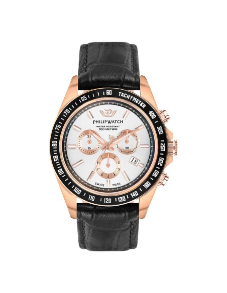 Orologio PHILIP WATCH uomo Caribe cronografo pelle marrone / bianco