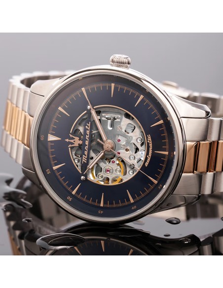 Orologio MASERATI uomo Tradizione automatico bicolore / blu