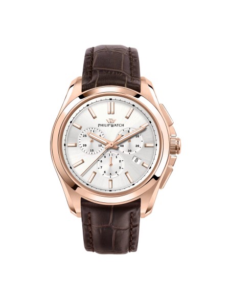 Orologio PHILIP WATCH uomo Amalfi cronografo pelle marrone