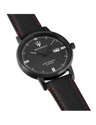 Orologio MASERATI uomo Eleganza datario pelle nero