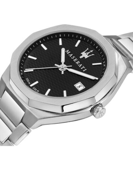 Orologio MASERATI uomo Stile datario acciaio / nero