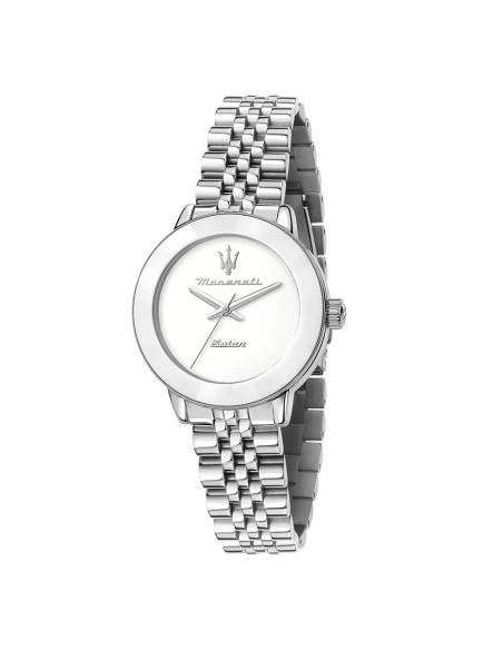 Orologio MASERATI donna Successo Solar acciaio / bianco
