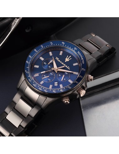 Orologio MASERATI uomo Sfida crono gun / blu -...