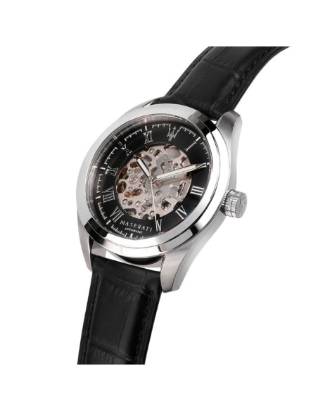 Orologio MASERATI uomo Traguardo Automatico pelle nero