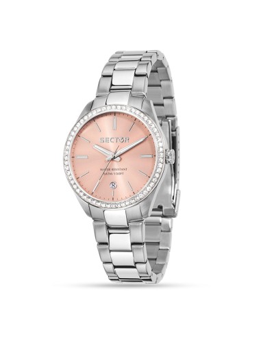 Orologio SECTOR donna 120 datario acciaio / rosa