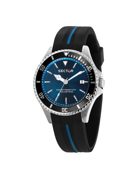 Orologio SECTOR uomo 230 datario gomma nero / blu