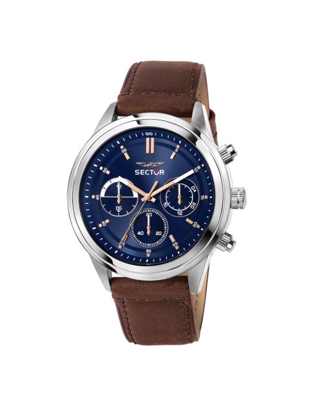 Orologio SECTOR uomo 670 multi pelle marrone / blu