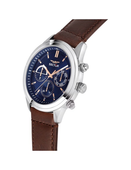 Orologio SECTOR uomo 670 multi pelle marrone / blu