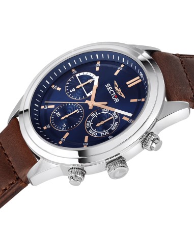 Orologio SECTOR uomo 670 multi pelle marrone / blu