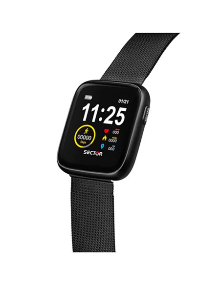 Smartwatch SECTOR S-04 multi funzione acciaio nero + cuffie