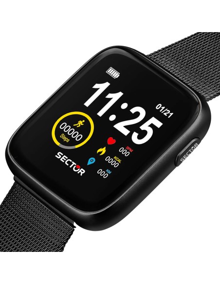 Smartwatch SECTOR S-04 multi funzione acciaio nero + cuffie