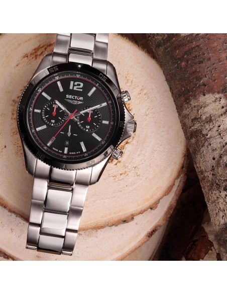 Sector 650 – Orologio Uomo Acciaio Nero Cronografo (R3273631004)