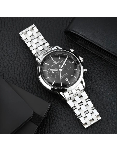 Orologio PHILIP WATCH uomo Sunray cronografo acciaio / nero