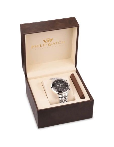 Orologio PHILIP WATCH uomo Sunray cronografo acciaio / nero