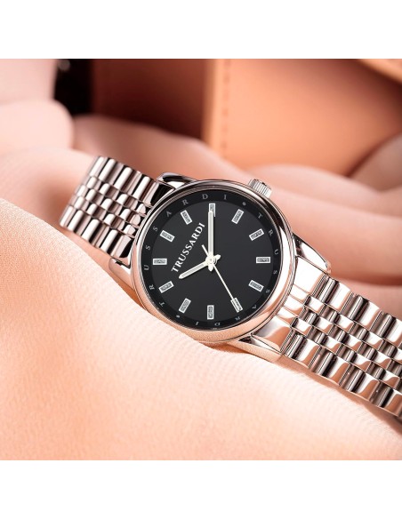 Orologio TRUSSARDI donna T-joy acciaio / nero