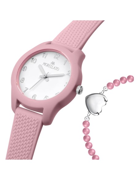 Orologio MORELLATO donna Soft tempo gomma rosa + bracciale
