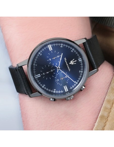 Orologio MASERATI uomo Eleganza multi funzione pelle / blu