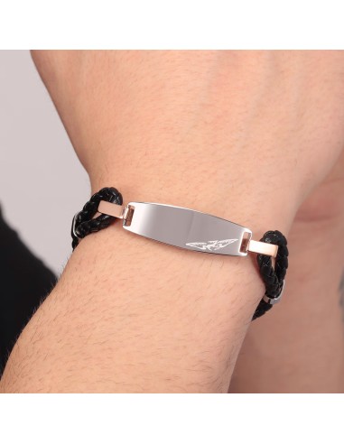 Bracciale SECTOR uomo Bandy pelle nera /...