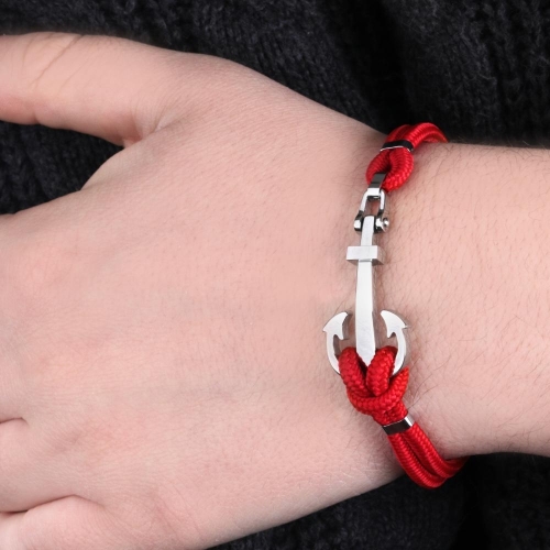 Sector Gioielli Marine br. ss anchor red strings uomo SADQ27