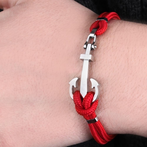 Sector Gioielli Marine br. ss anchor red strings uomo SADQ27