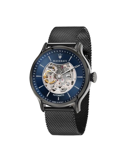 Orologio MASERATI uomo Epoca Automatico acciaio nero / blu