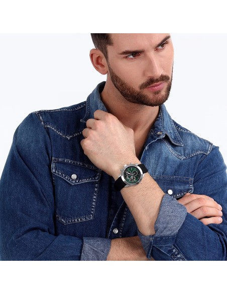 Orologio SECTOR uomo 670 cronografo gomma nero / verde