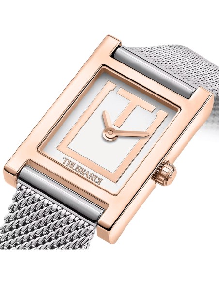 Orologio TRUSSARDI donna T-strict acciaio / oro rosa